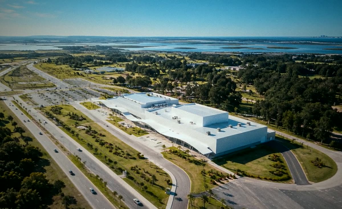Vista aérea del Centro de Convenciones de Punta del Este